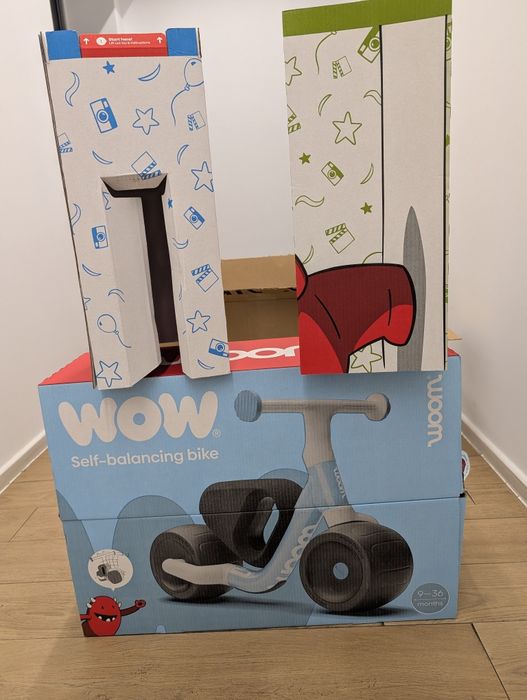 Vând Bicicletă de echilibru Woom 0 Wow, blue coral, 10 inch, 2.7 kg