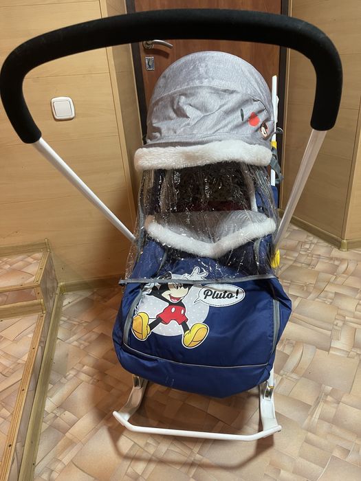 Санки детские с колесиками