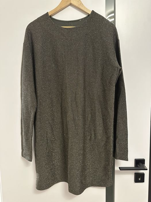 Rochie femei Zara M eleganta verde cu sclipici Revelion