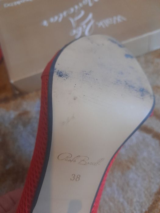 Обувки на ток червени 38 номер 10 лв