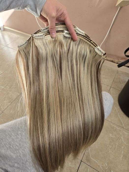 Естествена коса на кичури 130 гр 50 см