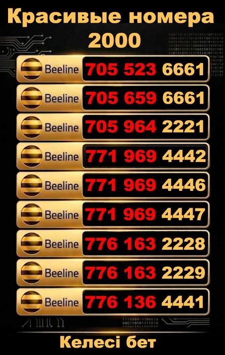 Красивые номера Билайн