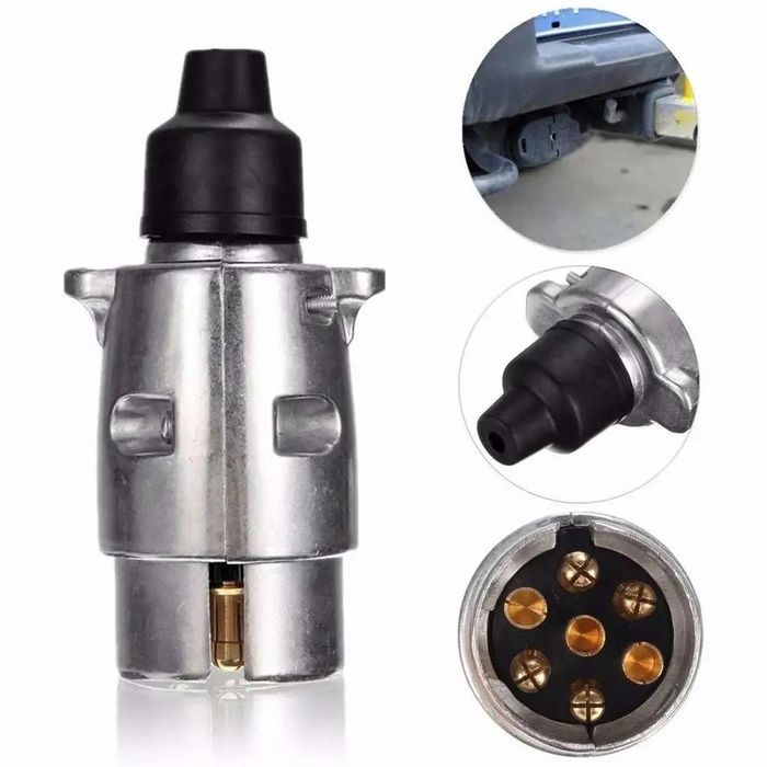 букса за ремарке мъжка 7 пина 12v метална amio-01255 / carmotion ...