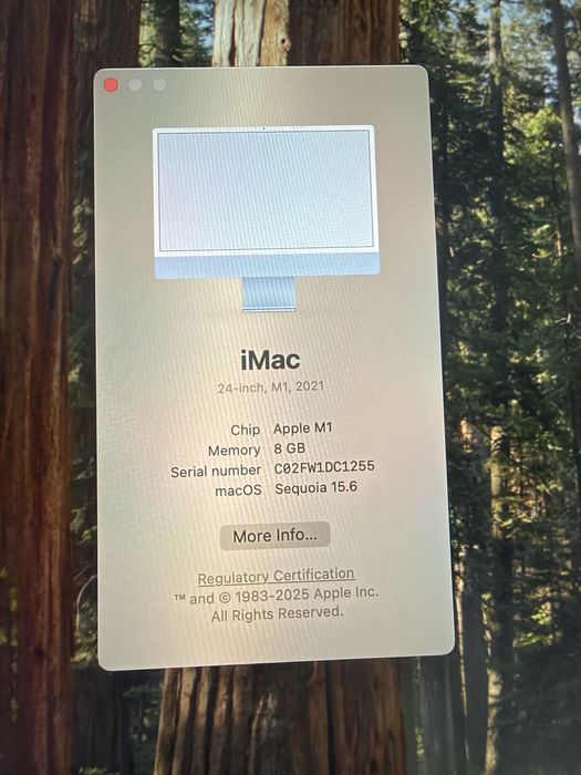 Перфектен iMac 24-inch M1 (Синьо) + Magic Keyboard & Magic Mouse