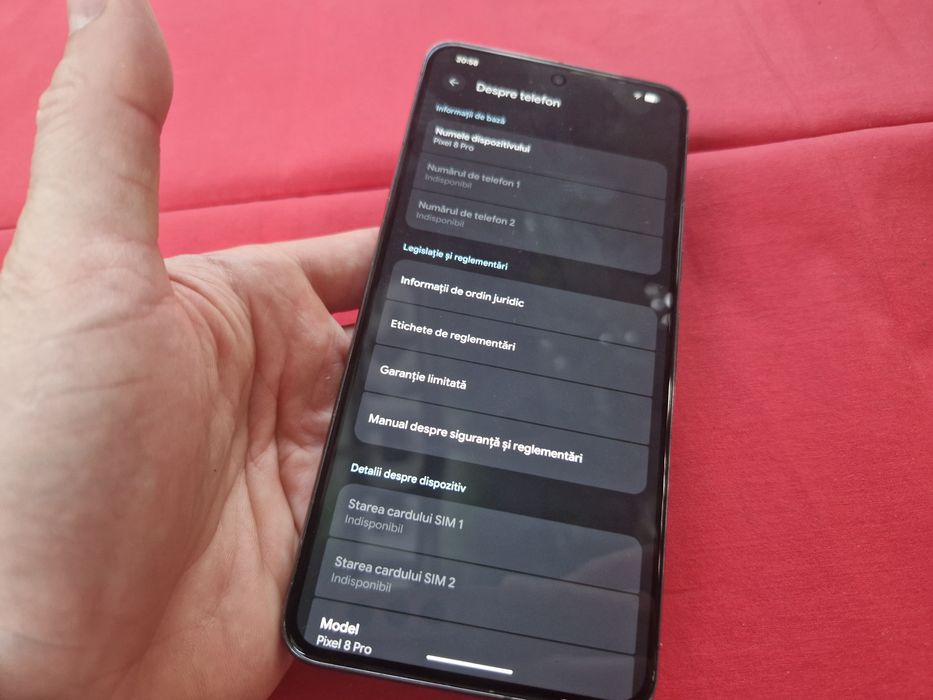 -Google Pixel 8Pro, Black 128Gb 12Ram  stare foarte buna doua semne capac poze reale doar telefonul nici o restrictie