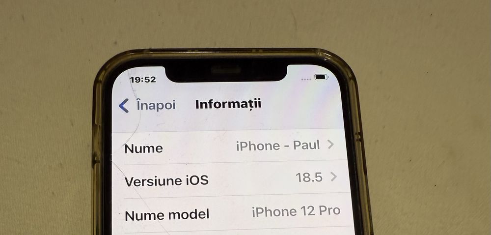 12 pro fisurat spate display fisura mica 1200 lei