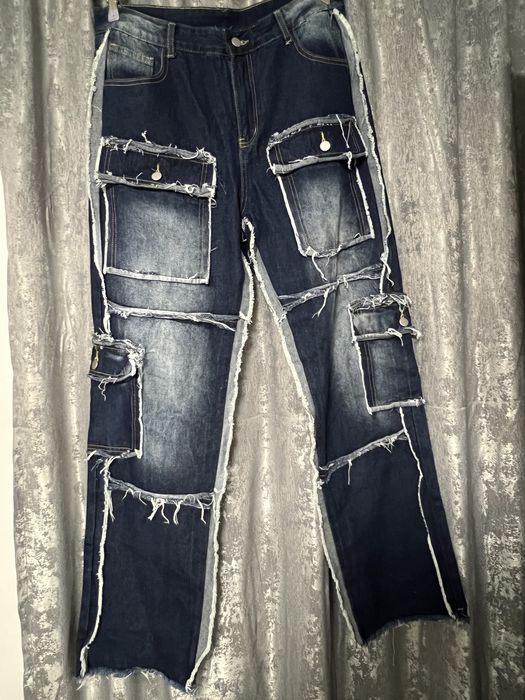 Set denim statement (jachetă + pantaloni)