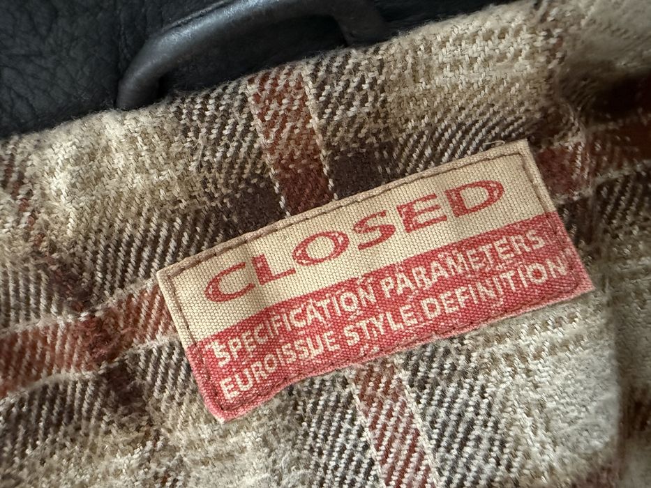 Geaca Piele Naturala CLOSED Interior Lana Bomber Barbati | Marime XL