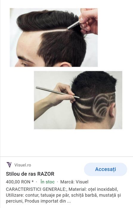 Stilou de ras pentru par