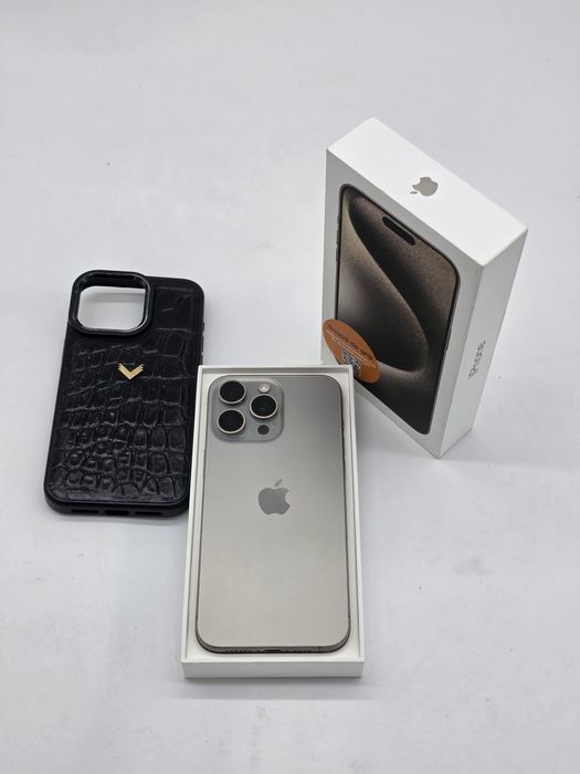 Iphone 15 pro max, Natural Titanium, 256gb, 89% - sanatate baterie