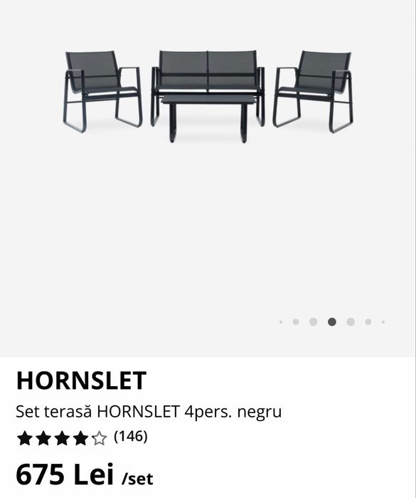 Set terasa/balcon 4 persoane JYSK