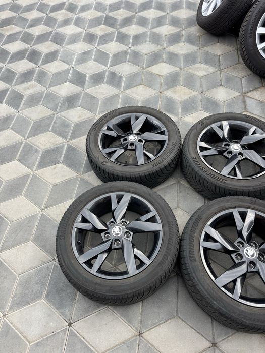 Jante Orig”Skoda R17(5x112)”Octavia 4/3/2/Karoq/Kodiaq/Superb/Yeti/Vw/Audi/Seat~Negre”