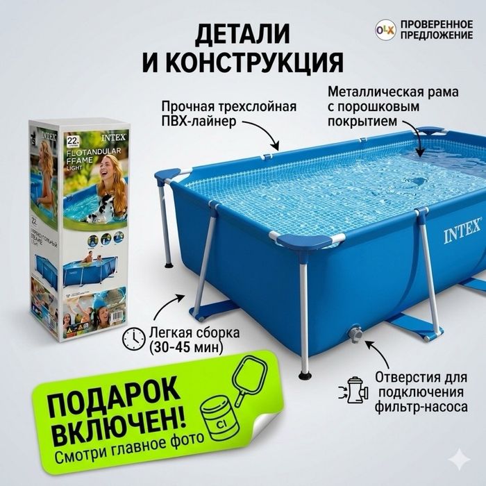 Бассейн каркасный