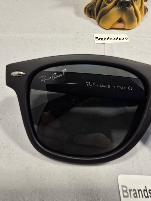 Ochelari de soare polarizati Ray-Ban Wayfarer 2140, rama mata, lentila verde