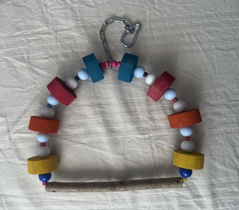 Дървена люлка за папагали