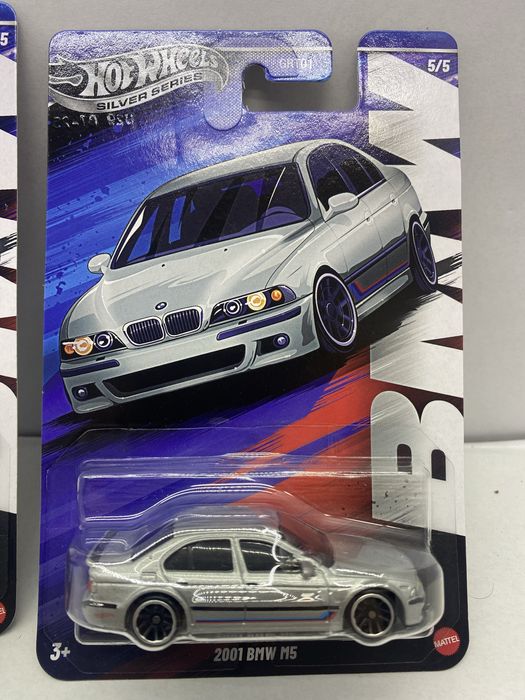 HOT WHEELS SILVER lot 5 machete auto scara 1:64 BMW M1 M2 M3 M4 M5