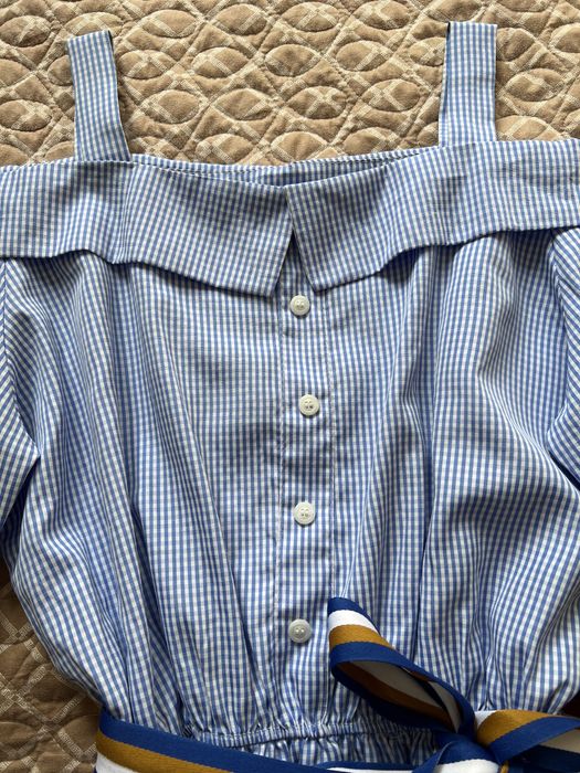 Голубое платье летнее