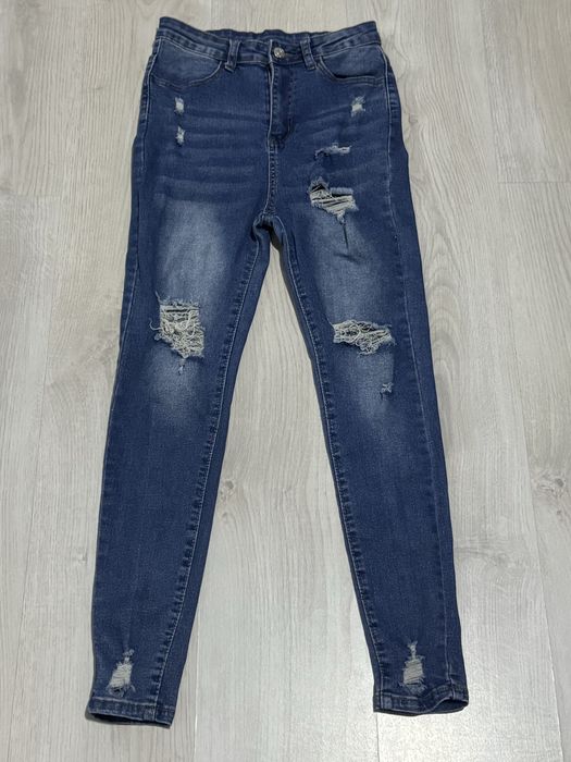 Blugi Skinny cu talie inalta