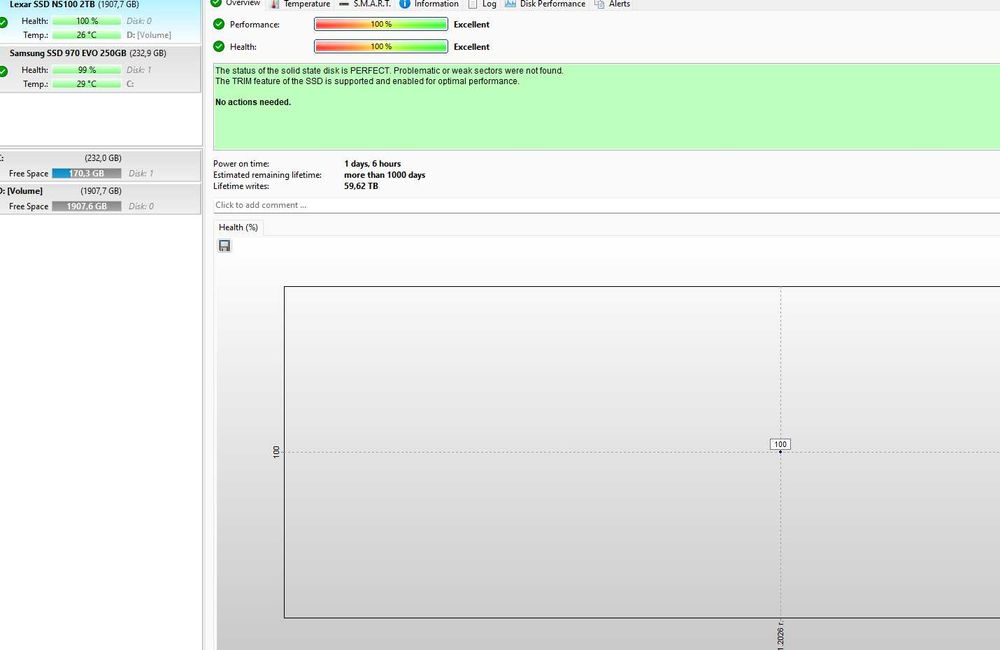 Нов ! Lexar NS100 2TB SSD диск, сив, SATA 6 Gb/s, 2.5