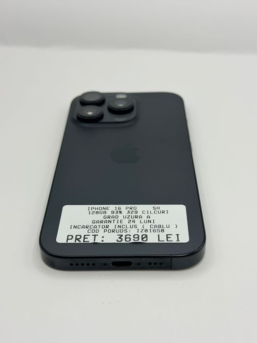 Iphone 16 Pro 128GB 93% Garantie Rate BuyBack - zonemag.ro