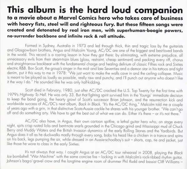 CD+DVD AC/DC - Iron Man 2 (2010) Digibook