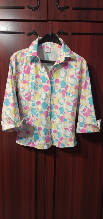 Дамски блузи с дълъг ръкав, бяла булана