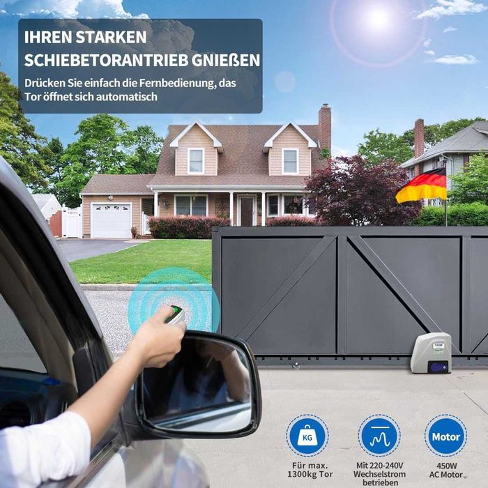 Deschizător de porți glisante TOPENS RK1100T de max 1300 kg și 12 m