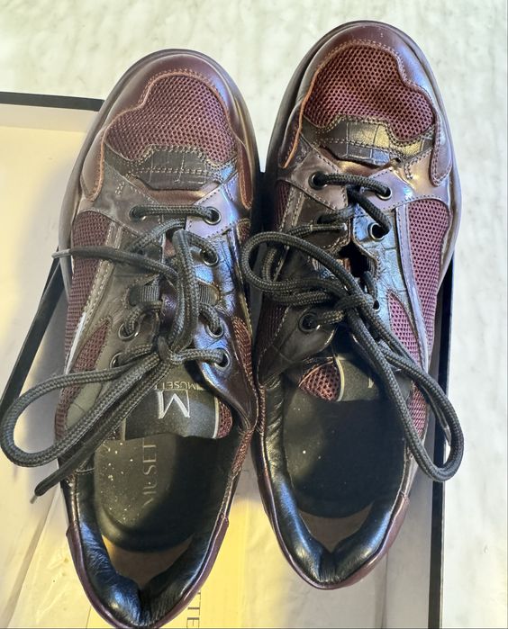 Pantofi comozi Musette bordo, piele naturala