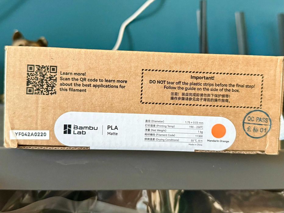 Filament PLA BambuLab Matte