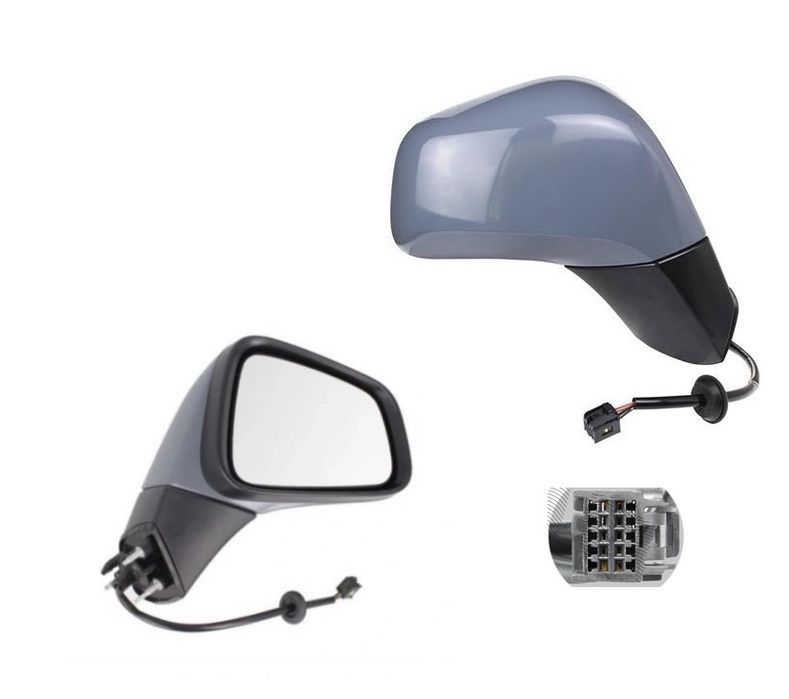 Oglinda exterioara Opel Mokka, 2012-2016, partea Dreapta, culoare sticla crom, sticla convexa, cu carcasa grunduita, cu incalzire, ajustare electrica