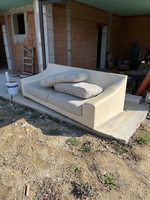 Диван 3-ка Прото бяла кожа