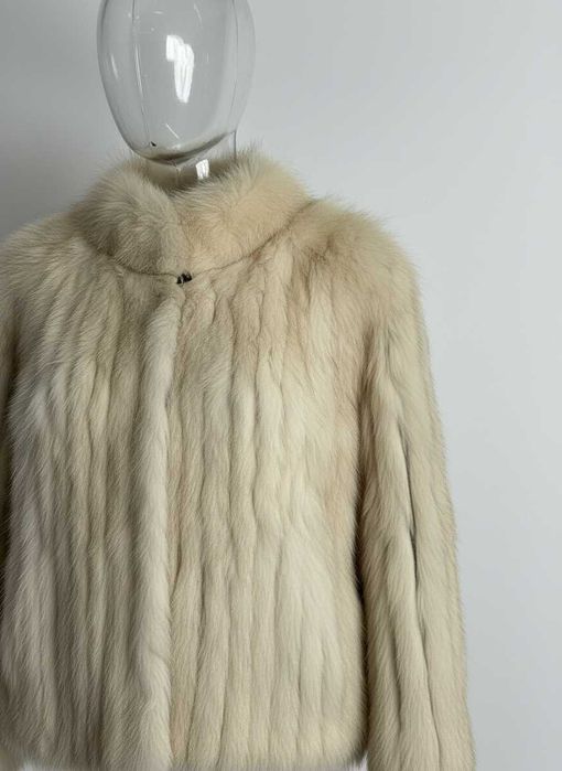 Haina din blana naturala de vulpe alba | marimea XS