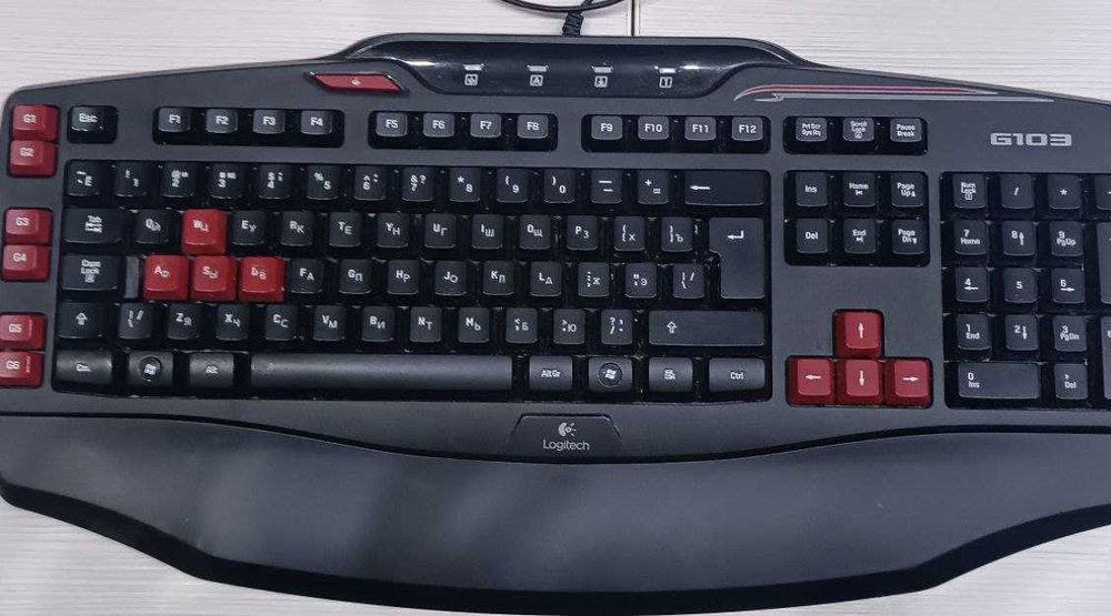 Клавиатура Logitech g103 мембранная