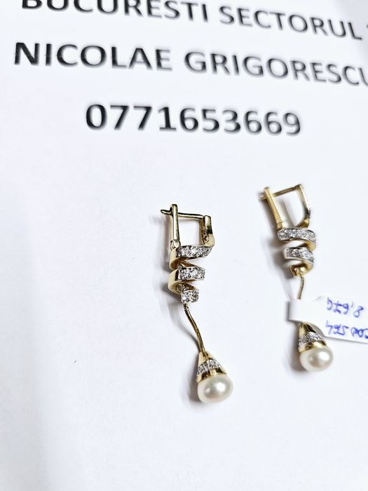 Vand cercei din aur 14 k 8.67 g cod 564