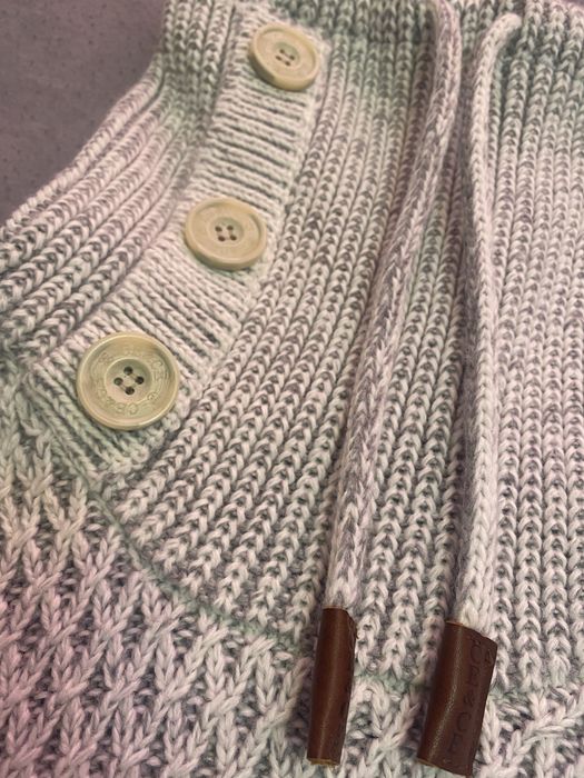 Zip up пуловер, next пуловер, бял пуловер с яка