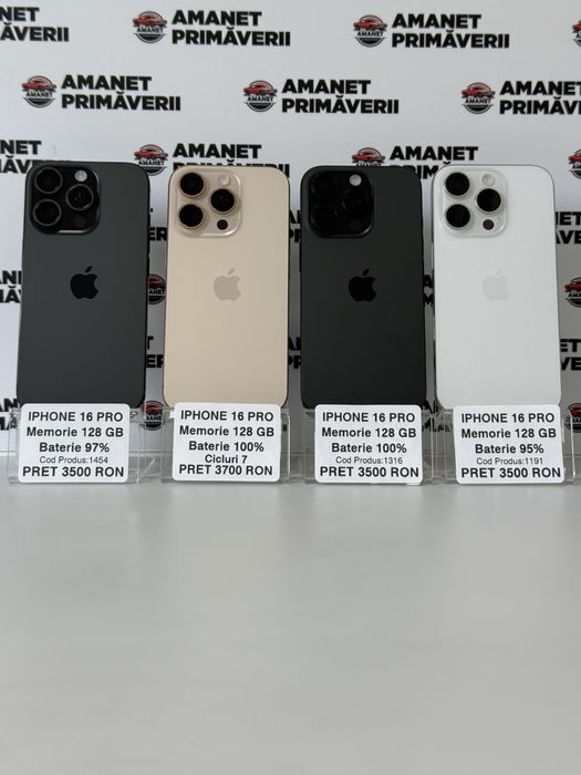 Iphone 16 PRO White Black 128 GB GARANTIE