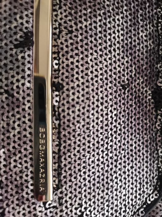 BCBGMaxAzria Harlow plic poșetă argintiu/negru, nou cu eticheta