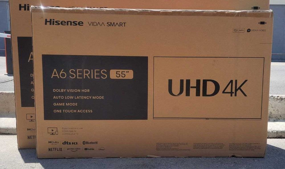 Телевизор HISENSE новый модель 4K платформа VIDAA, доставка БЕСПЛАТНАЯ