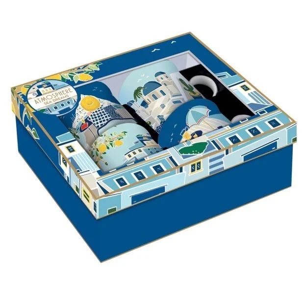 Сет 4 чаши с гръцки мотив