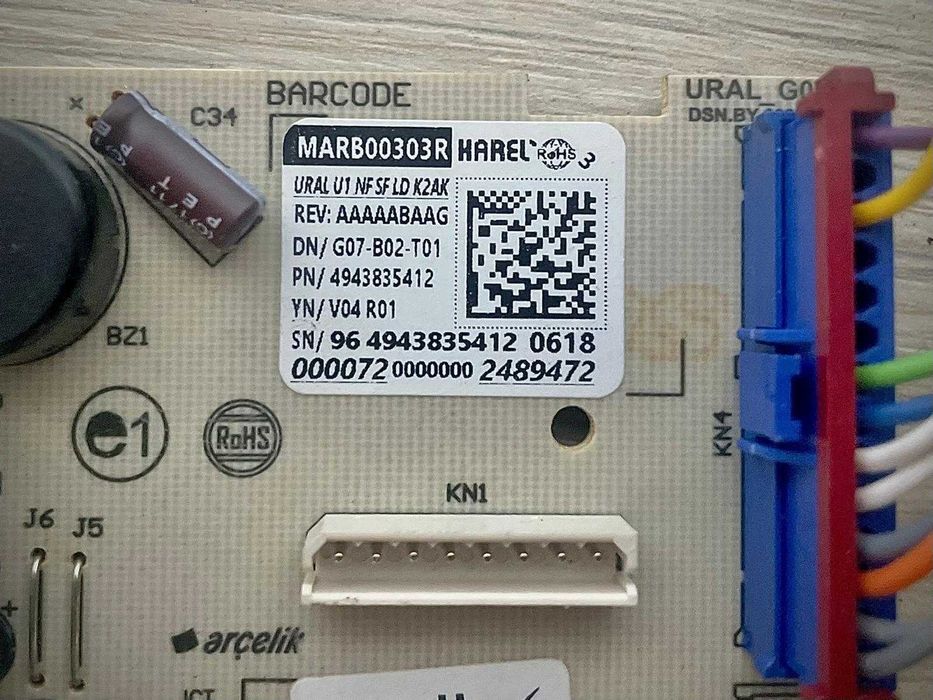 Placa electronica combina frig Arctic Beko 4943835412 / C154
