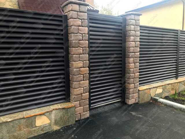 Забор жалюзи из металла