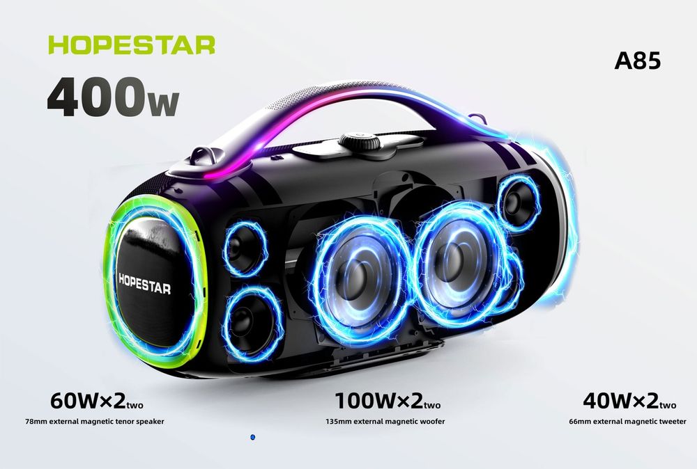 Boxa Portabila HopeStar A85 cu Microfon, 400W Putere