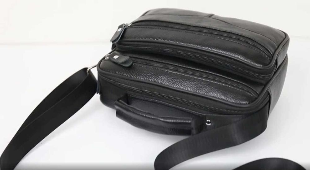 Продам новые мужские сумки мессенджер из натуральной кожи 3 размера