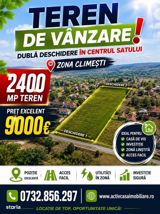 De vanzare teren zona Climesti