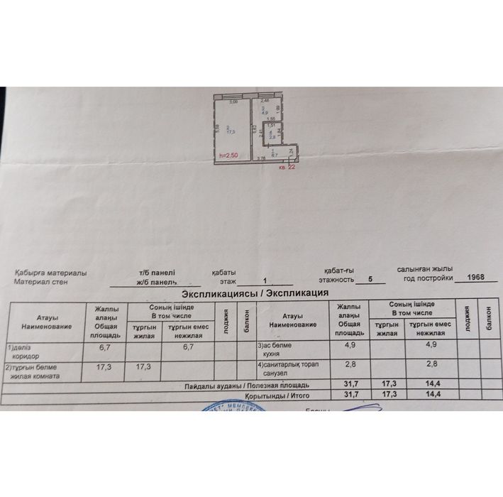 Продам 1-но комн.квартиру,4 мкр,мебелированная за Сп,,Апельсин"