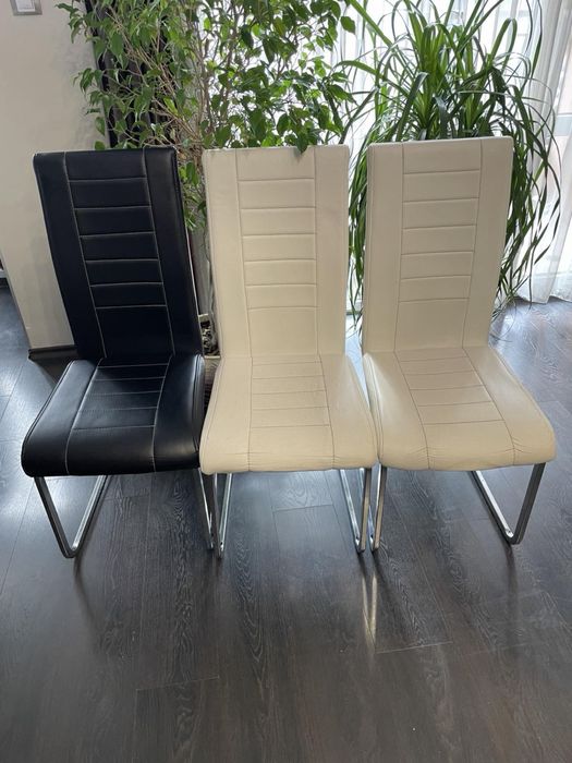 Столове за трапезария еко кожа 8 броя