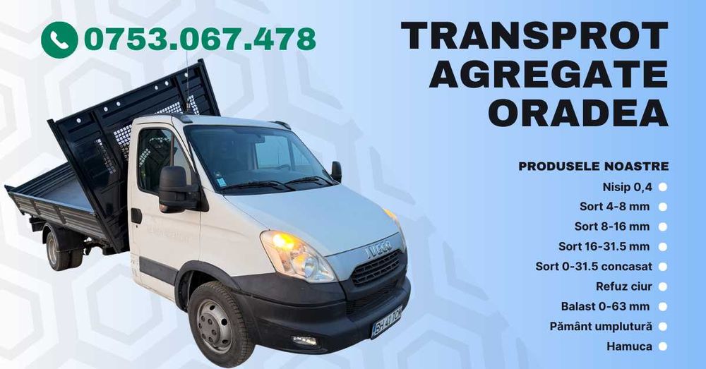 Nisip Constructii / Amenajari – Transport bascula 3,5 in Oradea si Bihor