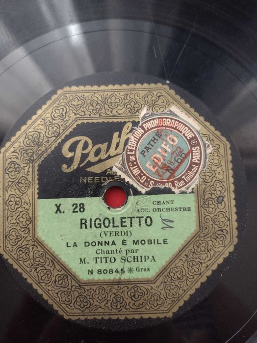 Грамофонна плоча Pathe /Rigoletto,La Tosca/
