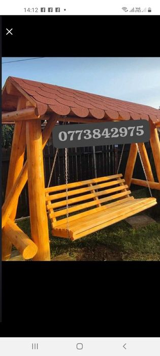 Masă cu scaune ,rustic