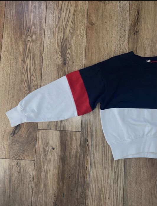 H&M hanorac rosu, alb, albastru